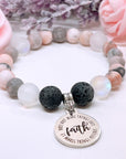 Faith Does Not Make Things Easy, It Makes Things Possible Charm Bracelet Lava
