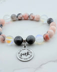 Faith Does Not Make Things Easy, It Makes Things Possible Classic Charm Bracelet Druzy