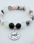 Faith Does Not Make Things Easy, It Makes Things Possible Classic Charm Bracelet Lava