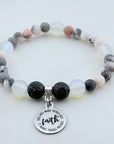 Faith Does Not Make Things Easy, It Makes Things Possible Companion Charm Bracelet Lava