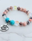 Family Sentiments Charm Bracelet Turquoise