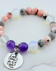 God Is Within Her She Will Not Fall Classic Charm Bracelet Amethyst