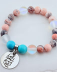 God Is Within Her She Will Not Fall Classic Charm Bracelet Turquoise