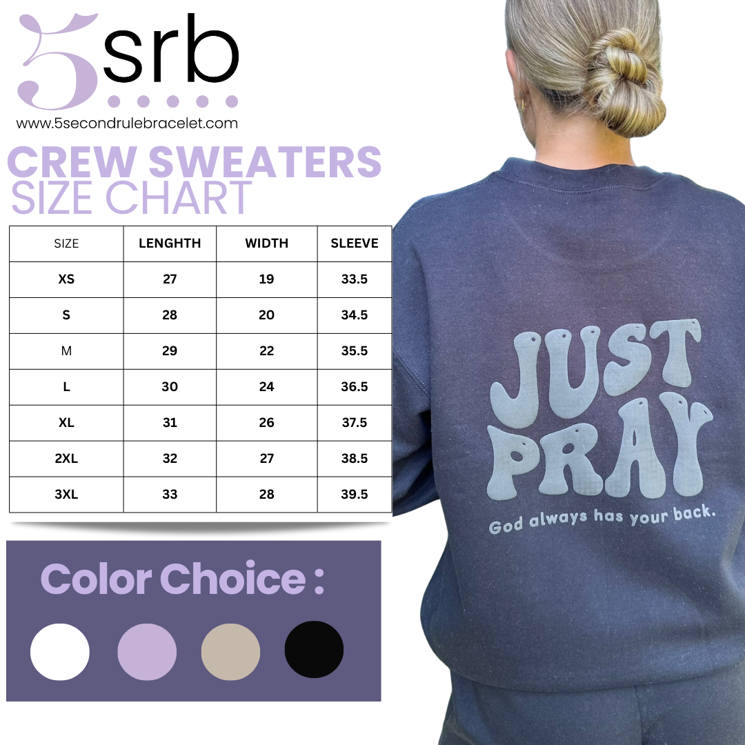 Just Pray Black Monochrome Crewneck