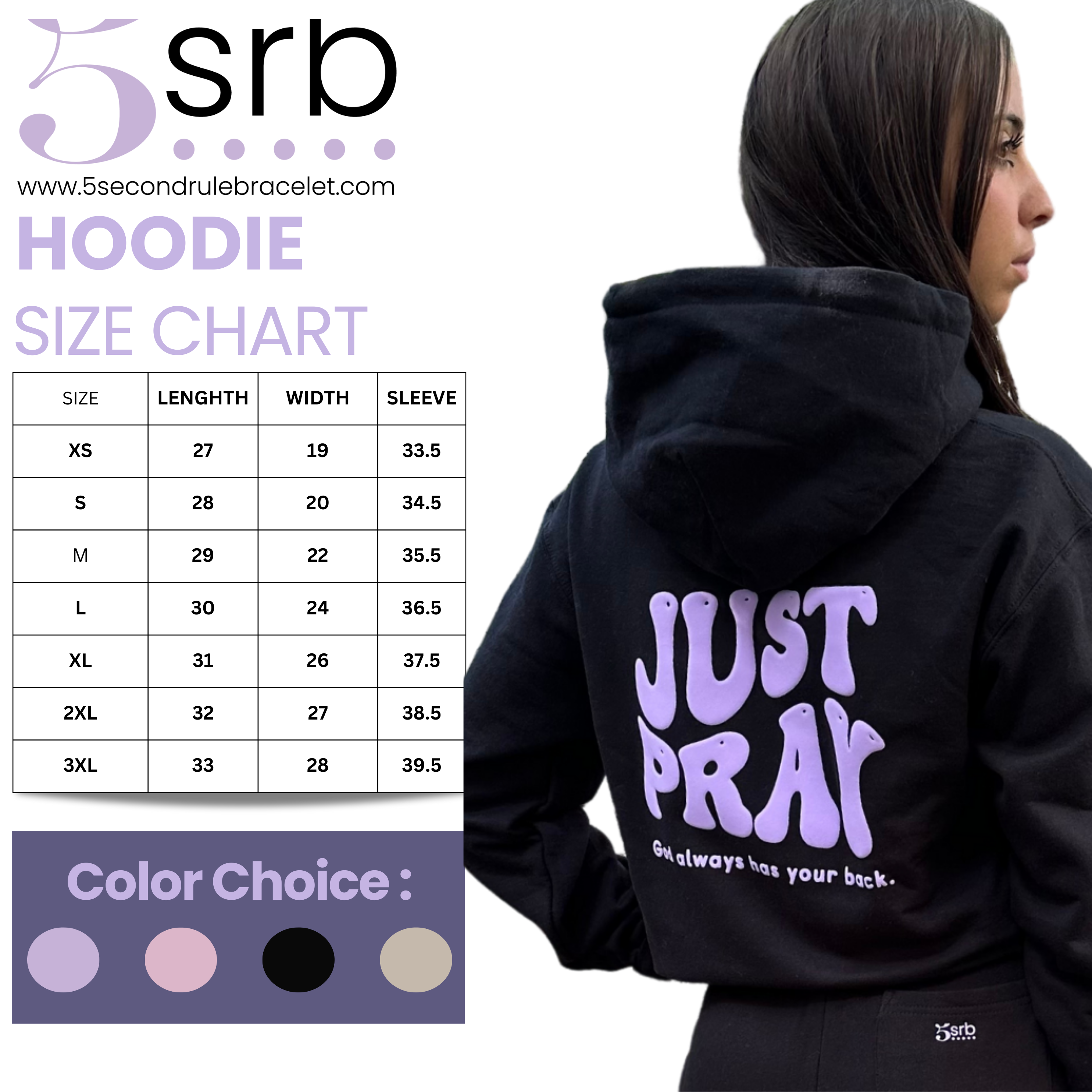 Just Pray - Black Christian Hoodie