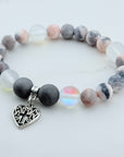 Heart Hollow Cross Classic Charm Bracelet Druzy