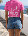 Just Pray Tee in Azalea