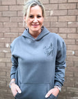 Just Pray Asphalt Monochrome Hoodie | Christian Hoodie Faith-Based Apparel