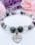 A Piece of my Heart is in Heaven Companion Charm Bracelet Druzy