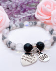 Dad: A Piece of my Heart is in Heaven Companion Charm Bracelet Lava