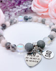 Dad: A Piece of my Heart is in Heaven Companion Charm Bracelet Druzy