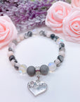 Sister-In-Law Heart Companion Charm Bracelet Druzy
