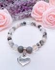 Niece Heart Companion Charm Bracelet Druzy