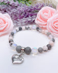 Sister Heart Companion Charm Bracelet Druzy