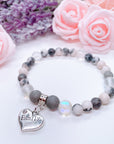 Family Heart Companion Charm Bracelet Druzy