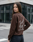 Just Pray Brown Crewneck | Christian Sweatshirt