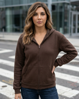 Bloom Where You Are Planted Brown Zip-Up Hoodie | Christian Zip Hoodie