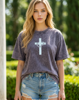 Crown of Jesus Vintage Wash Christian T-Shirt – Oversized Heavyweight Faith Tee