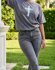 Crown of Jesus Vintage Wash Christian T-Shirt – Oversized Heavyweight Faith Tee