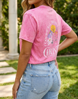 I Can Do All Things Vintage Wash Christian T-Shirt – Hot Pink