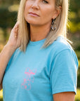 Hard Fought Hallelujah Christian T-Shirt | Sky Blue