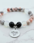I am Enough Classic Charm Bracelet Lava