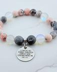 I Can Do All Things Through Christ Charm Bracelet Druzy