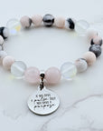 If You Have a Pulse You Have a Purpose Classic Charm Bracelet Rose Quartz