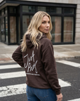 Just Pray Brown Hoodie | Christian Hoodie Faith-Based Apparel