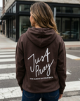 Just Pray Brown Hoodie | Christian Hoodie Faith-Based Apparel