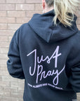 Just Pray Black Hoodie | Christian Hoodie Faith-Based Apparel
