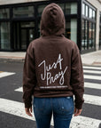 Just Pray Brown Hoodie | Christian Hoodie Faith-Based Apparel