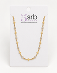 Walk in Faith Gold Cross & Rhinestone Necklace