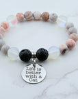 Life is Better with a Cat Classic Charm Bracelet Lava