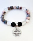Life is a Journey Best Traveled with Friends Classic Charm Bracelet Lava