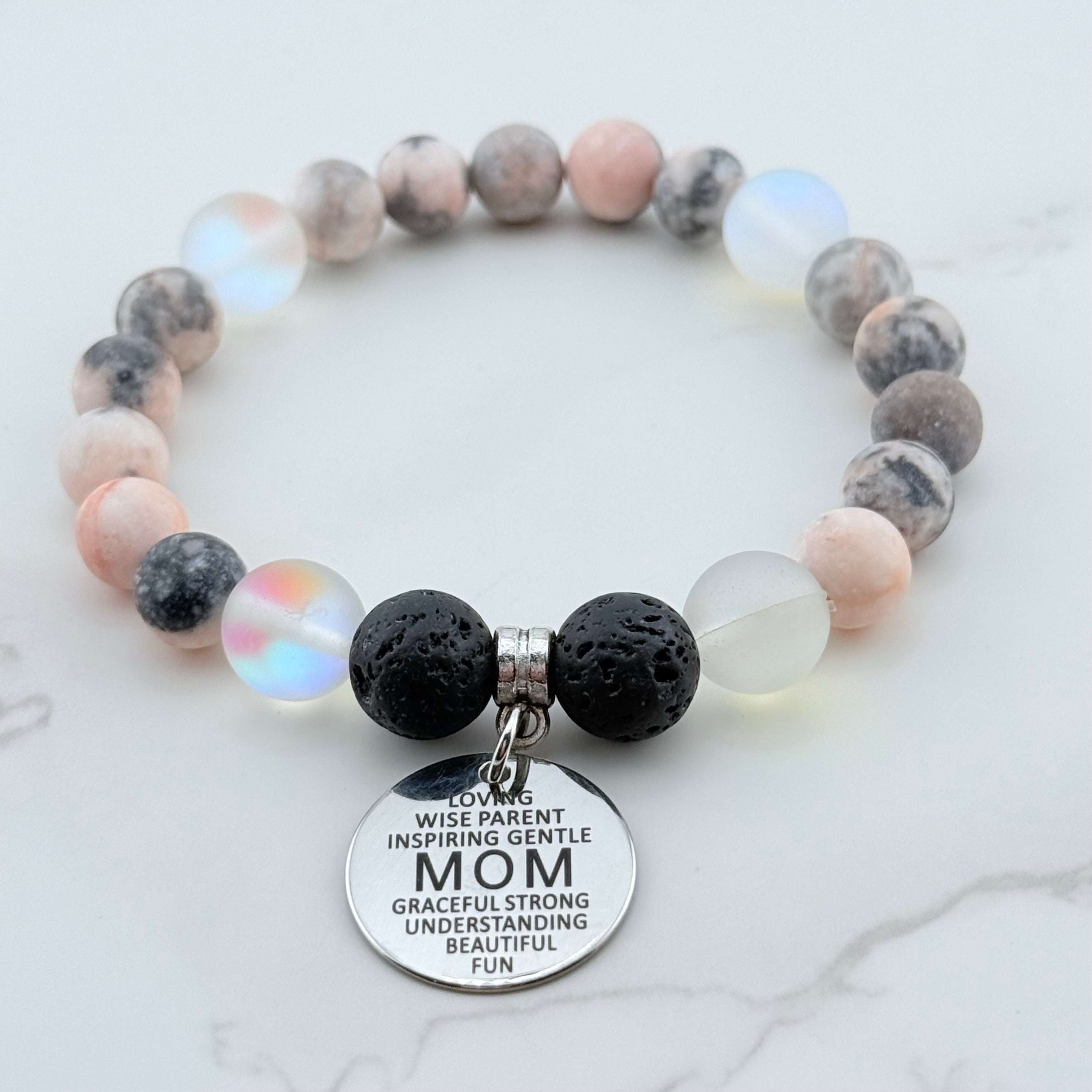 Mom Sentiments Classic Charm Bracelet Lava