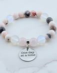 One Day at a Time Charm Bracelet Rose Quartz