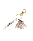 Stars, Stripes & Sparkle Purse Charm | Faith-Based Stress Relief Keychain Gift for Women