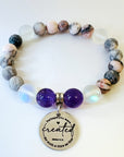 Perhaps You Were Created...Classic Charm Bracelet Amethyst