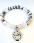 Perhaps You Were Created... Classic Charm Bracelet Rose Quartz