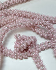 Blessed & Blinged Pink Pearl Rhinestone Hoodie Cord