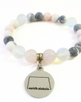 North Dakota State Classic Charm Bracelet Rose Quartz