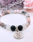 She Will Run and not Grow Weary Companion Charm Bracelet Lava