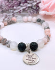 She Will Run and Not Grow Weary Companion Charm Bracelet Lava
