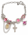 Wrapped in Grace Pink Faith Charm Bracelet