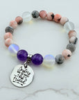 Sisters Make the Perfect Best Friend Classic Charm Bracelet Amethyst