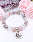 Strong & Brave Classic Charm Bracelet Rose Quartz