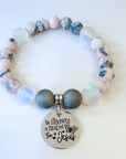 The Struggle is Real and So is Jesus Classic Charm Bracelet Druzy