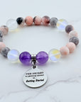 The Secret to Getting Ahead is Getting Started Classic Charm Bracelet Amethyst