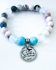 They Will Soar on Wings Like Eagles Isaiah 40:31 Classic Charm Bracelet Turquoise